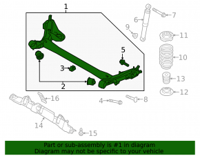 Rear beam Hyundai Veloster 12-17