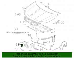 Mitsubishi Outlander 22-25 Hood Release Handle