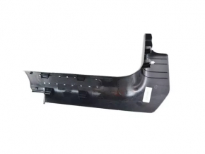 Jeep Cherokee KL 16-22 front right door sill trim, black with chrome, scratches, worn