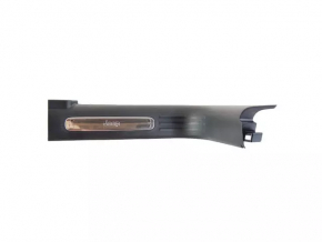 Jeep Cherokee KL 16-22 front right door sill trim, black with chrome, scratches, worn