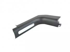 Jeep Cherokee KL 16-22 front right door sill trim, black with chrome, scratches, worn