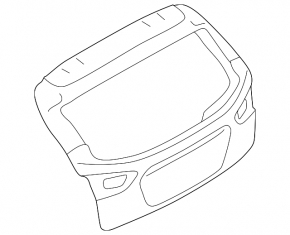 Trunk door naked Subaru Impreza 5d 17-23