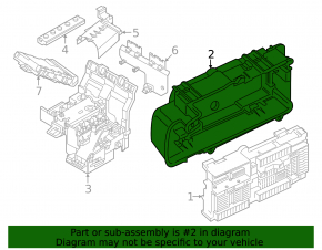 Bracket fuse box trunk BMW 5 G30 17-23