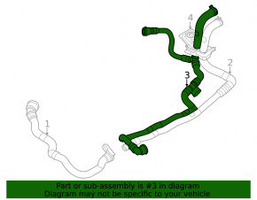 Cooling system hose BMW X1 F48 20-22