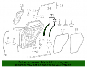 Rear inner door trim, rear left, Lexus NX 22-25