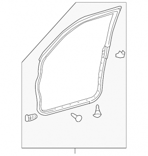 Front left door seal for Lexus RX300 RX330 RX350 RX400h 04-08