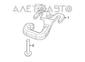 Front bumper hook left Jeep Cherokee KL 14-18