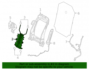Toyota Venza 21-24 driver's seat lumbar support with ventilation and motors