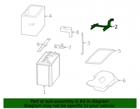 Lexus RX400h battery mount (2 parts)
