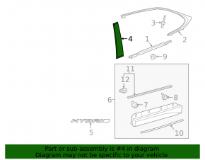 Door trim side rear right Lexus UX200 UX250h 19-