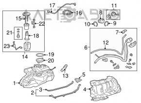 Fuel filler neck Lexus RX350 RX450h 10-14