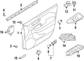 Front left window lift control for Subaru Forester 25-26