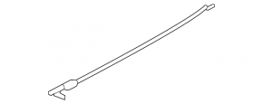 The lower foot-operated trunk opening sensor mount for the Audi A5 F5 20-25 is cracked.