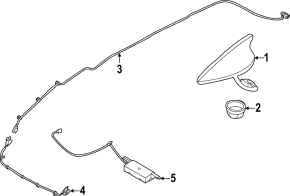 Kia Sportage 23-25 fin antenna for panoramic view and navigation