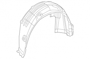 Rear right mudguard Mercedes GLA 15-20