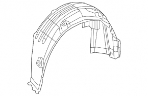 Rear right mudguard Mercedes GLA 15-20