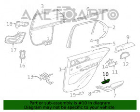 Rear right window lift control trim Mercedes W167 GLE 350 450 20-23 beige
