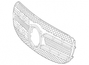 Radiator grille assembly for Mercedes X167 GLS 450 580 20-23