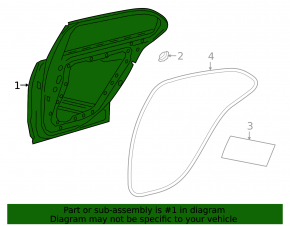 Rear right door assembly for Mercedes A-class V177 19-22