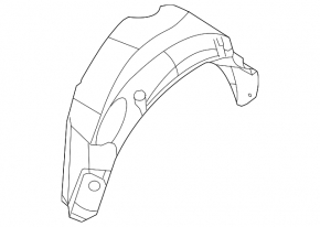 Rear left mudguard Ford Fiesta 11-19