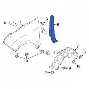Wing seal door-wing left Ford Ecosport 18-22