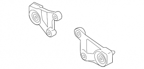 Left rear axle support bracket for Mazda CX-30 20-23 2.5 AWD