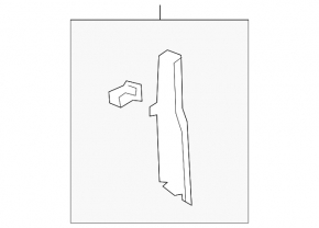 Front pillar trim middle left Ford Fusion mk5 17-20 black