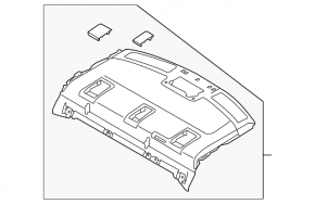Rear shelf Mazda 6 13-17 black sport