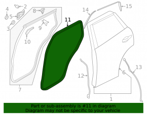 Door seal rear left Mazda CX-5 17-24