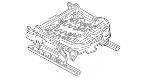 Left passenger seat runner for Mazda CX-5 19-22 electric, without frame