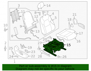 Left passenger seat runner for Mazda CX-5 19-22 electric, without frame