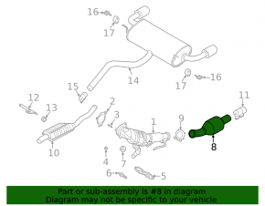 Lincoln Corsair 20-26 2.0 2.3 AWD Rear Catalytic Converter