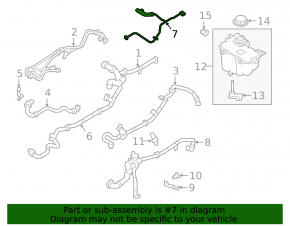 Cooling system hose Jaguar F-Pace X761 17-tee