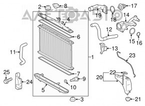 Thermostat housing Lexus ES350 07-12