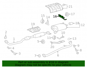 Rear right muffler bracket Toyota Avalon 13-18 3.5