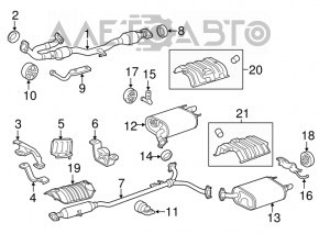 Rear right muffler bracket Toyota Avalon 13-18 3.5