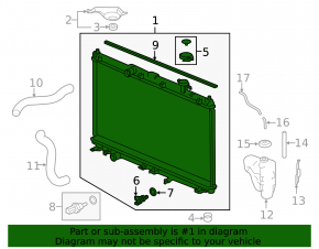 Radiator cooling water Acura TLX 15- 2.4