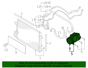 VW Tiguan 09-18 air conditioning compressor