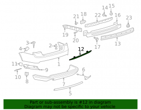 Rear bumper reflector right VW Jetta 05-09