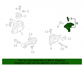 Engine bracket upper right Kia Niro 23- HEV, PHEV