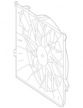 Diffuser radiator shroud assembly for Mercedes W164 ML X164 GL W251 R