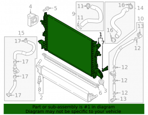 Radiator cooling water Kia Niro 23- HEV, PHEV