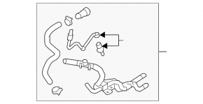 Cooling system hose Hyundai Ioniq 17-22 with sensor