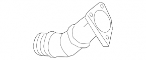 Right lower intercooler pipe for Audi Q8 19-25 3.0T MHEV, second to turbo, plastic