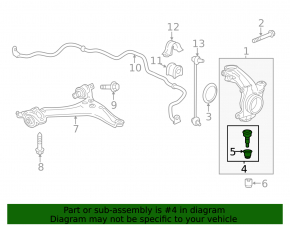 Front left ball joint for Acura TLX 15-20