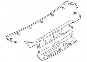 Trunk lid trim BMW 4 F33 14-20 convertible, black