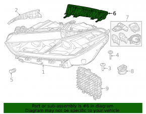 Front right headlight bracket for BMW X5 G05 24-26