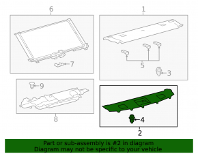 Rear shelf for Lexus ES300h ES350 13-15 black, rear part, under the curtain