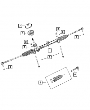 Steering rack Fiat 500L 14-19
