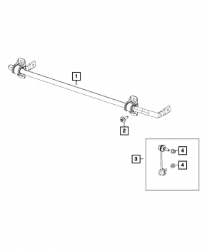 Stabilizer link rear left Chrysler 200 15-17 fwd
